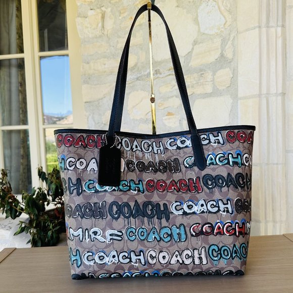 Coach X Mint + Serf City Tote In Signature Canvas & Wallet SV/Khaki Mult…NWT - Picture 2 of 10